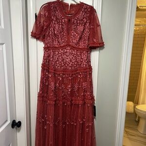 Needle & Thread Rose Floral Embroidered Maxi Dress